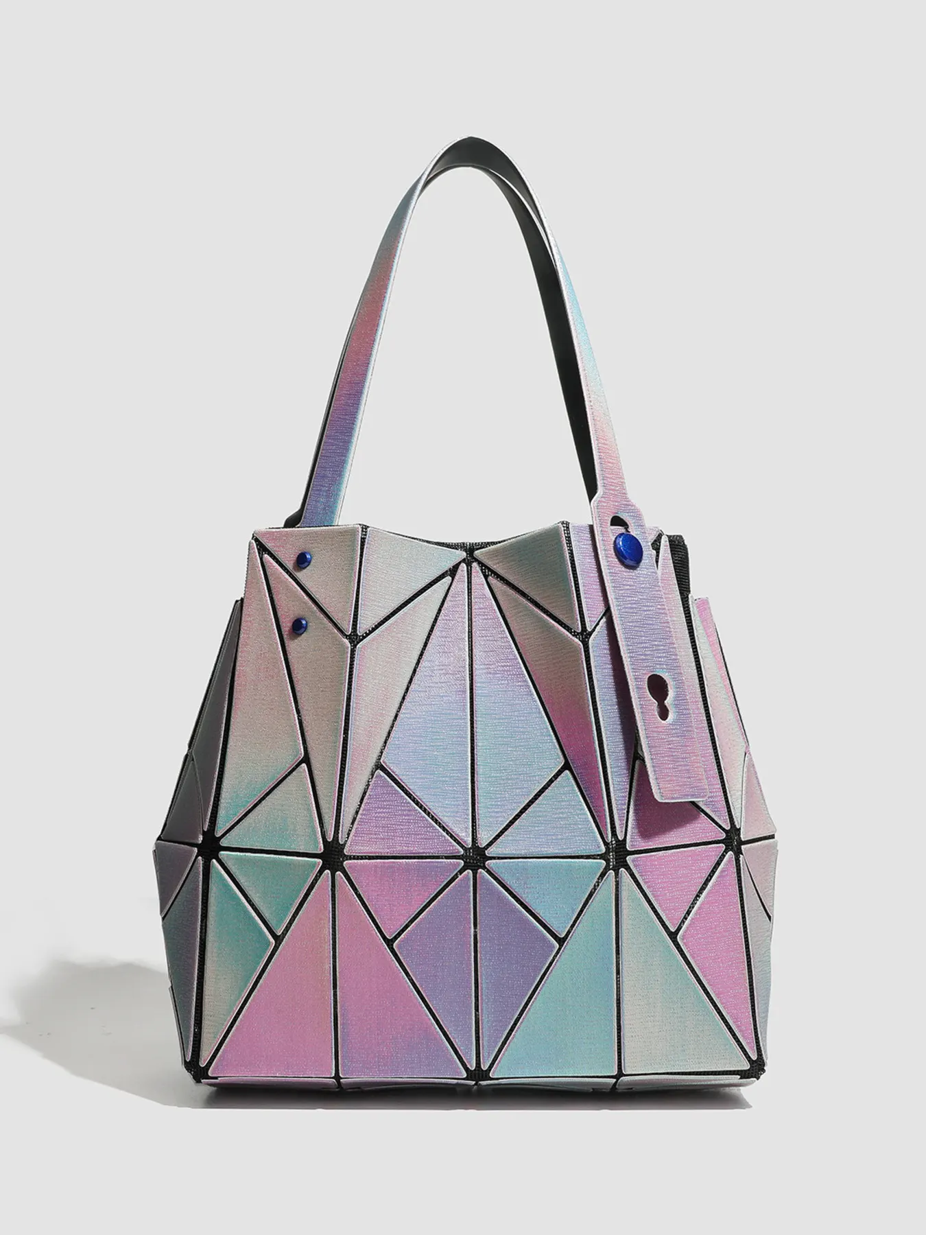 Geometric Iridescent Shoulder Bag