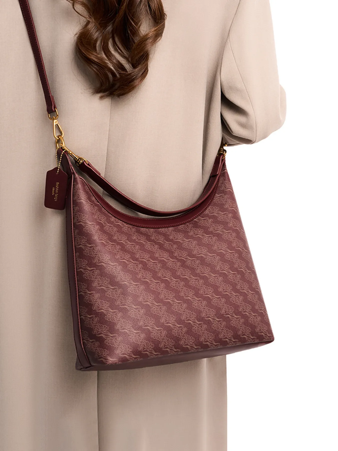 Printed PU Leather Shoulder Bag