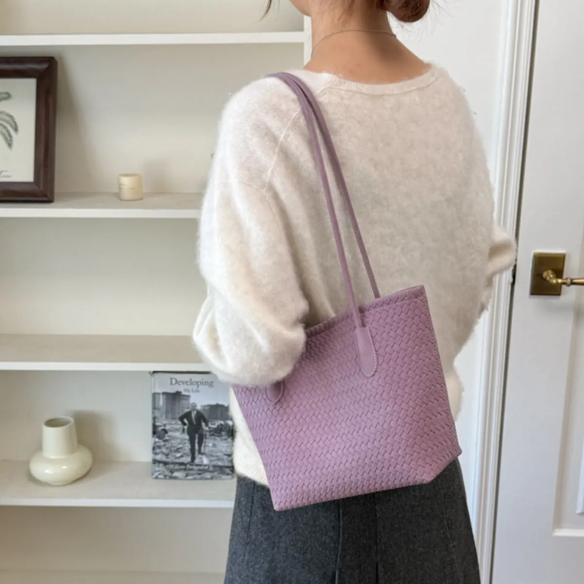 Woven Texture Shoulder Bag